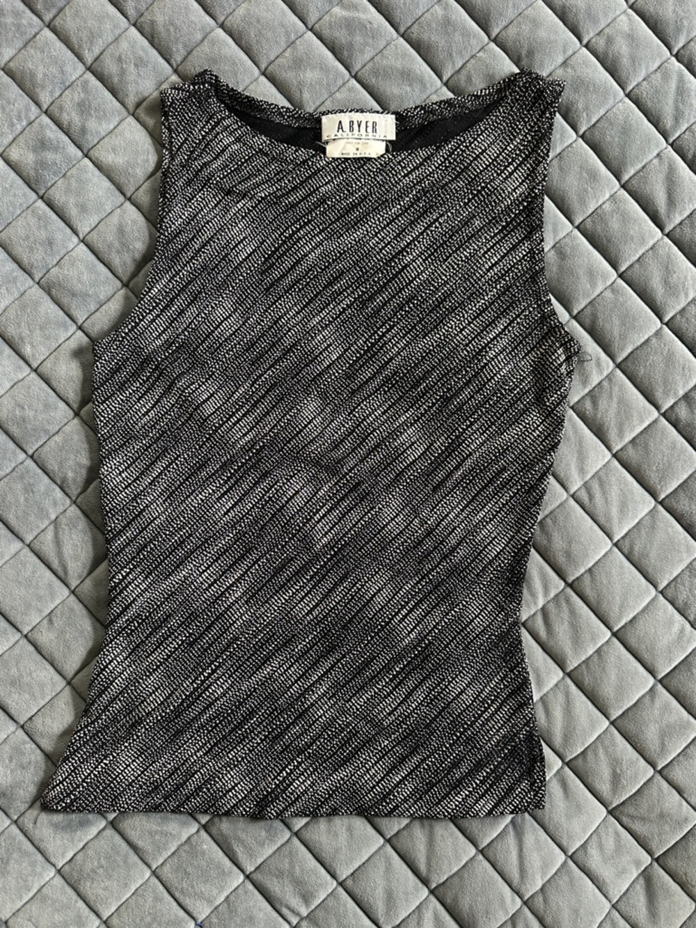 A. Byer Vintage Textured Sleeveless Tank